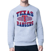 Heather Gray Texas Rangers Starter Team Grit Graphic Fleece Pullover Sweatshirt