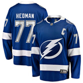 NHL Victor Hedman Tampa Bay Lightning Fanatics Home Captain Patch Breakaway Jersey