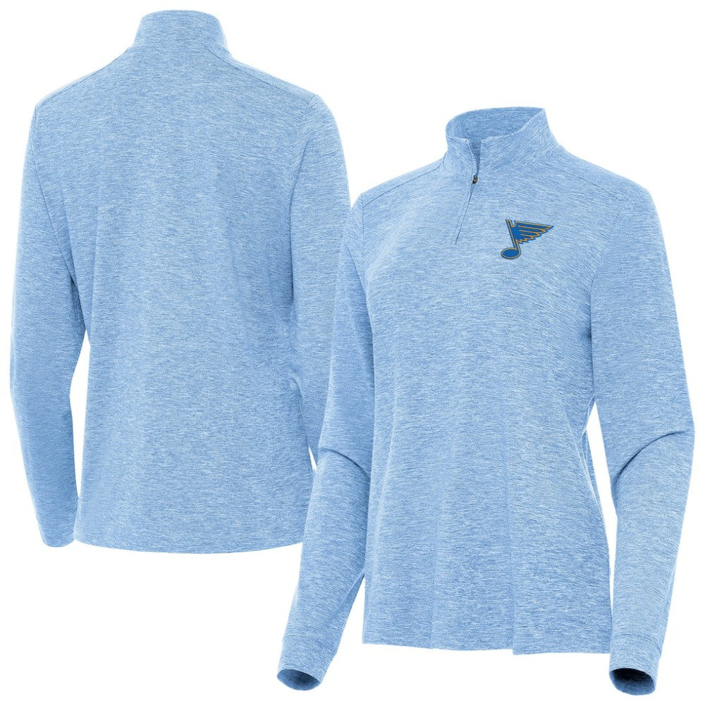 NHL St. Louis Blues Antigua Mentor Long Sleeve Quarter-Zip Mock Polo