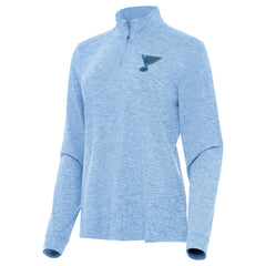 NHL St. Louis Blues Antigua Mentor Long Sleeve Quarter-Zip Mock Polo
