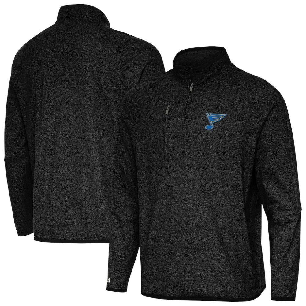 NHL St. Louis Blues Antigua Certain Tri-Blend Quarter-Zip Top