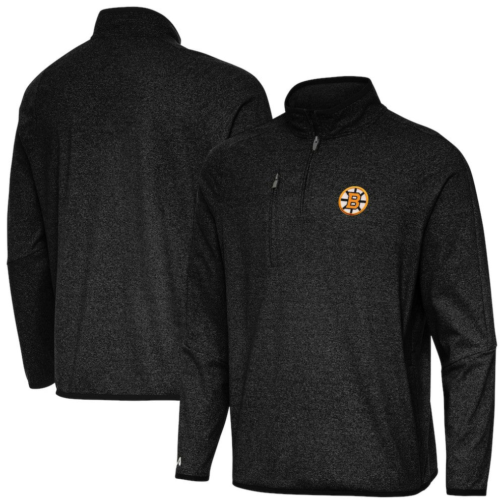 NHL Boston Bruins Antigua Certain Tri-Blend Quarter-Zip Top