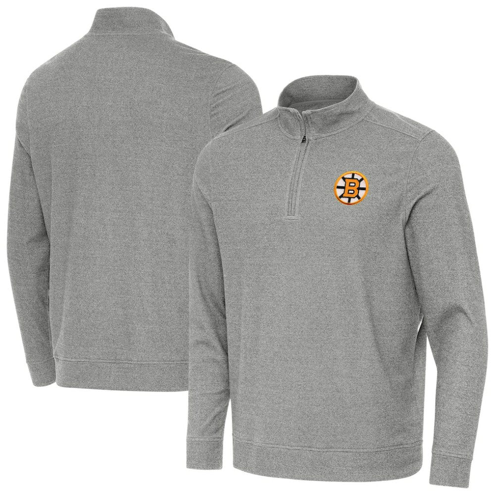NHL Boston Bruins Antigua Subtle Quarter-Zip Sweatshirt