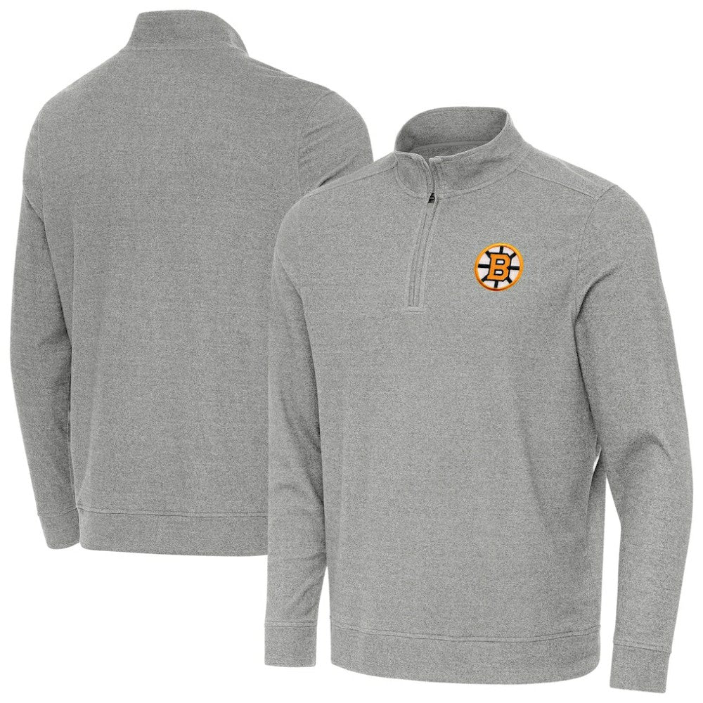 NHL Boston Bruins Antigua Subtle Quarter-Zip Sweatshirt