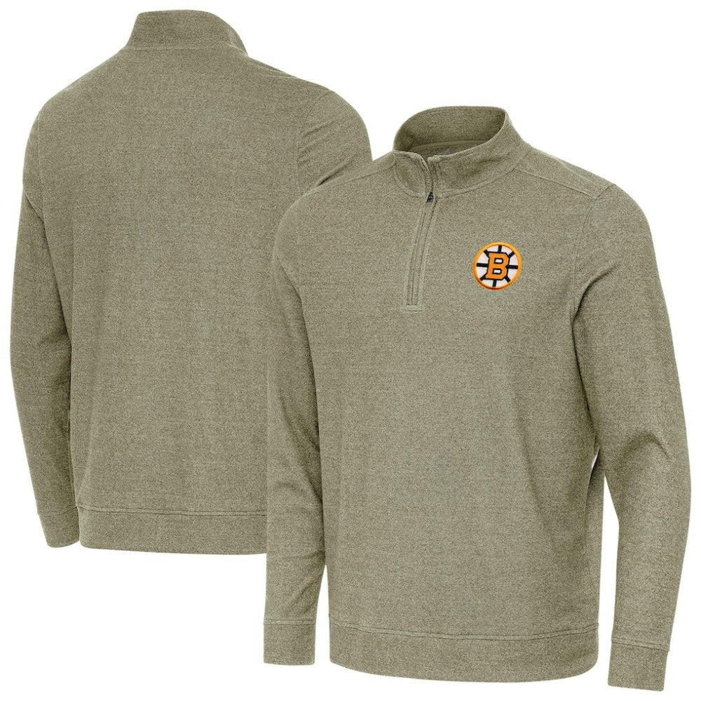NHL Boston Bruins Antigua Subtle Quarter-Zip Sweatshirt