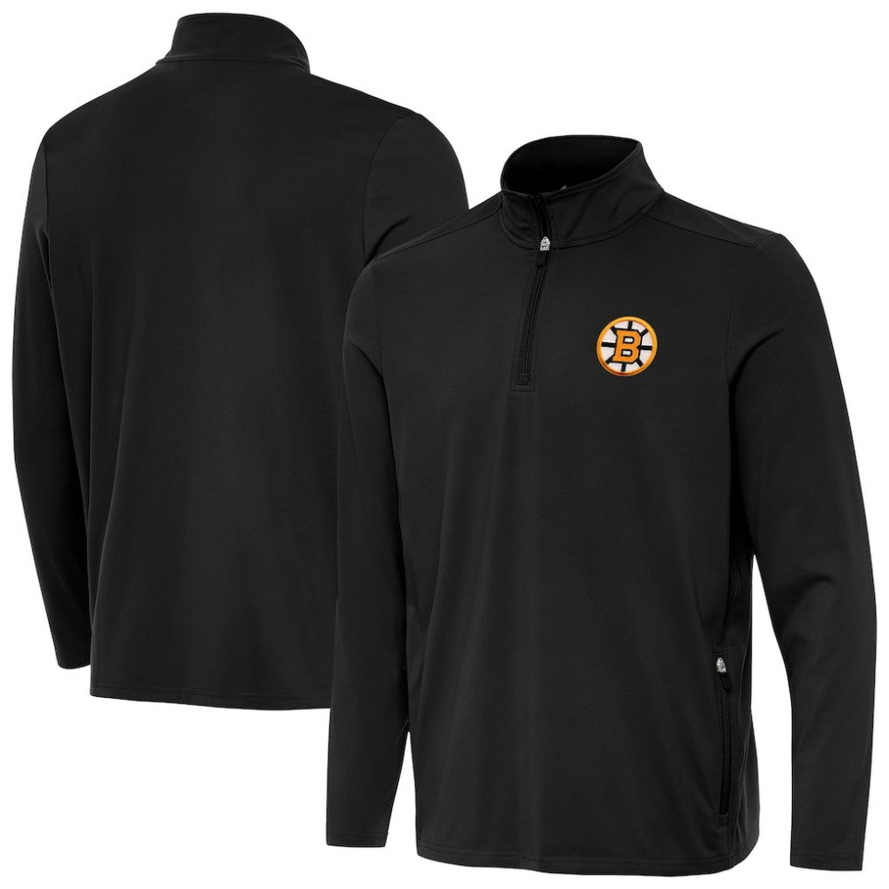NHL Boston Bruins Antigua Perilous Quarter-Zip Sweatshirt