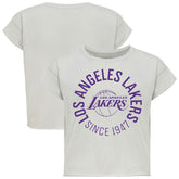 Los Angeles Lakers Sportiqe Women's Cropped Genuine Issue Collection Alana T-Shirt