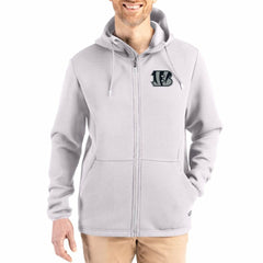 Cutter & Buck Roam Epic Comfort Recycled Full-Zip Hoodie Jacket - Cincinnati Bengals Hoodies