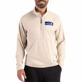Cutter & Buck Adapt Eco Knit Hybrid Recycled Quarter-Zip Jacket - Seattle Seahawks Jackets