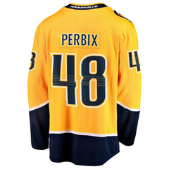 NHL Nick Perbix Nashville Predators Fanatics Home Breakaway Jersey
