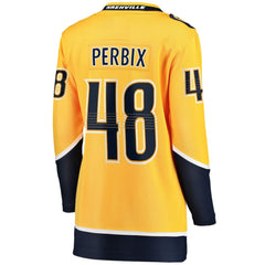 NHL Nick Perbix Nashville Predators Fanatics Women's Home Breakaway Jersey