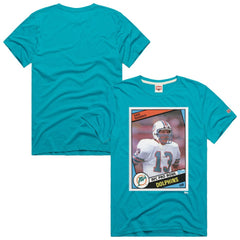Dan Marino Homage Unisex NFL Topps Trading Card Tri-Blend T-Shirt - Miami Dolphins T-shirts