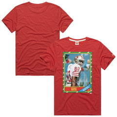 Jerry Rice Homage Unisex NFL Topps Trading Card Tri-Blend T-Shirt - San Francisco 49ers T-shirts