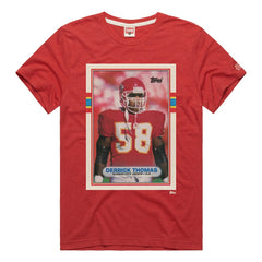 Derrick Thomas Homage Unisex NFL Topps Trading Card Tri-Blend T-Shirt - Kansas City Chiefs T-shirts