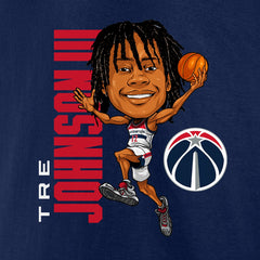 Tre Johnson III Washington Wizards Caricature T-Shirt