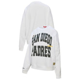 White San Diego Padres Mitchell & Ness Women's Oversized Cooperstown Sweatshirt
