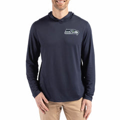 Cutter & Buck Coastline Epic Comfort Eco Recycled Long Sleeve Hoodie T-Shirt - Seattle Seahawks Hoodies
