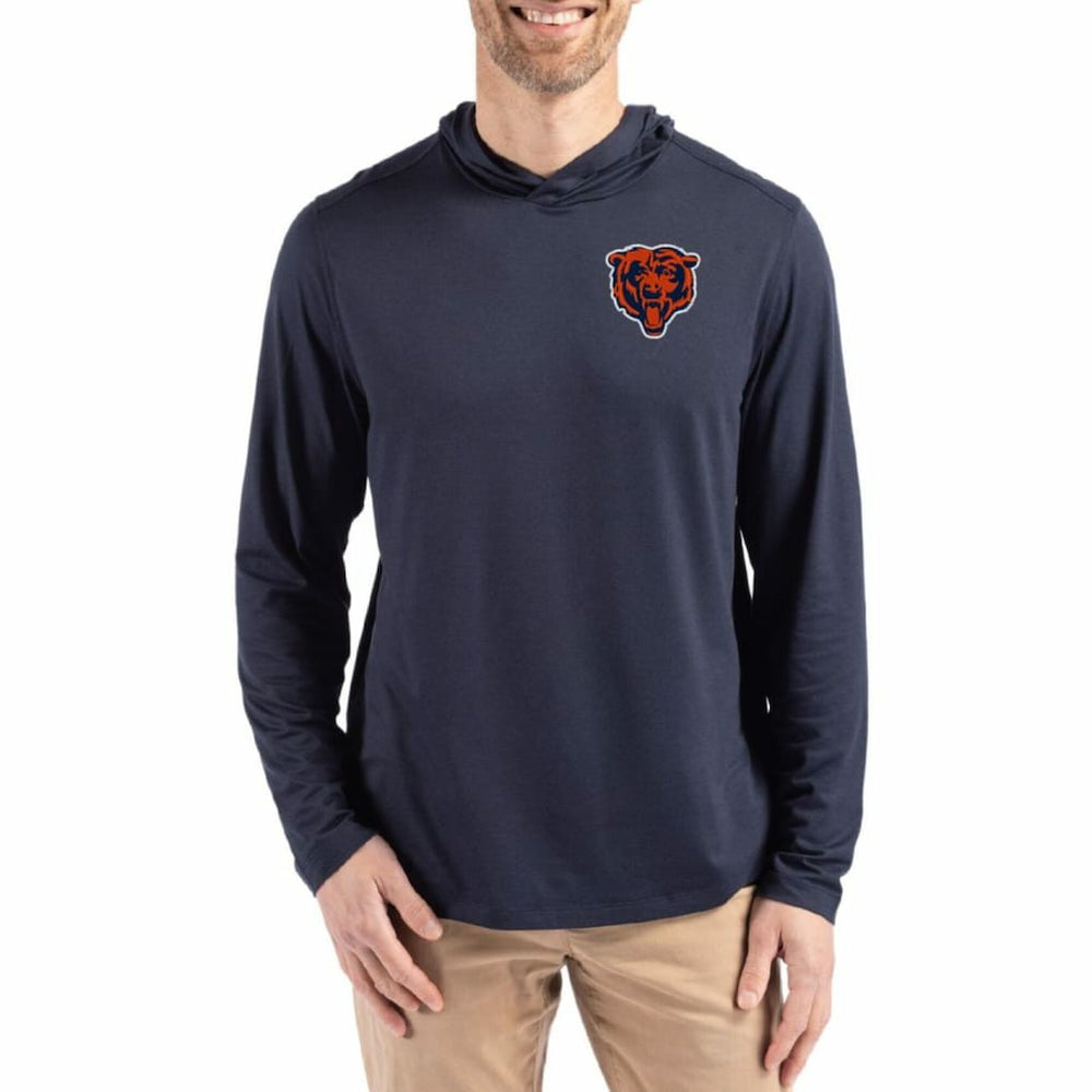 Cutter & Buck Coastline Epic Comfort Eco Recycled Long Sleeve Hoodie T-Shirt - Chicago Bears Hoodies
