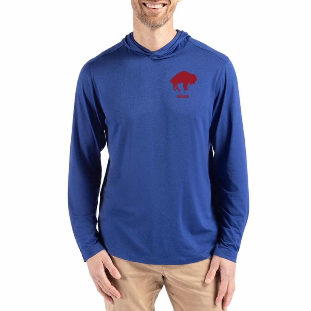 Cutter & Buck Coastline Epic Comfort Eco Recycled Long Sleeve Hoodie T-Shirt - Buffalo Bills Hoodies