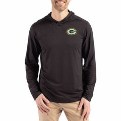 Cutter & Buck Coastline Epic Comfort Eco Recycled Long Sleeve Hoodie T-Shirt - Green Bay Packers Hoodies