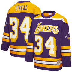 Mitchell & Ness Shaquille O'Neal Los Angeles Lakers Unisex Maxxed Out Fashion Hockey Jersey