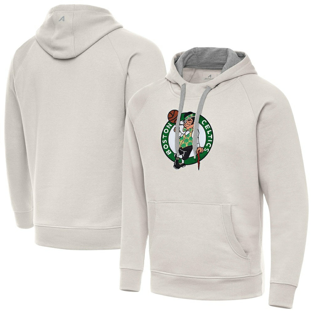 Boston Celtics Antigua Big Logo Victory Pullover Hoodie
