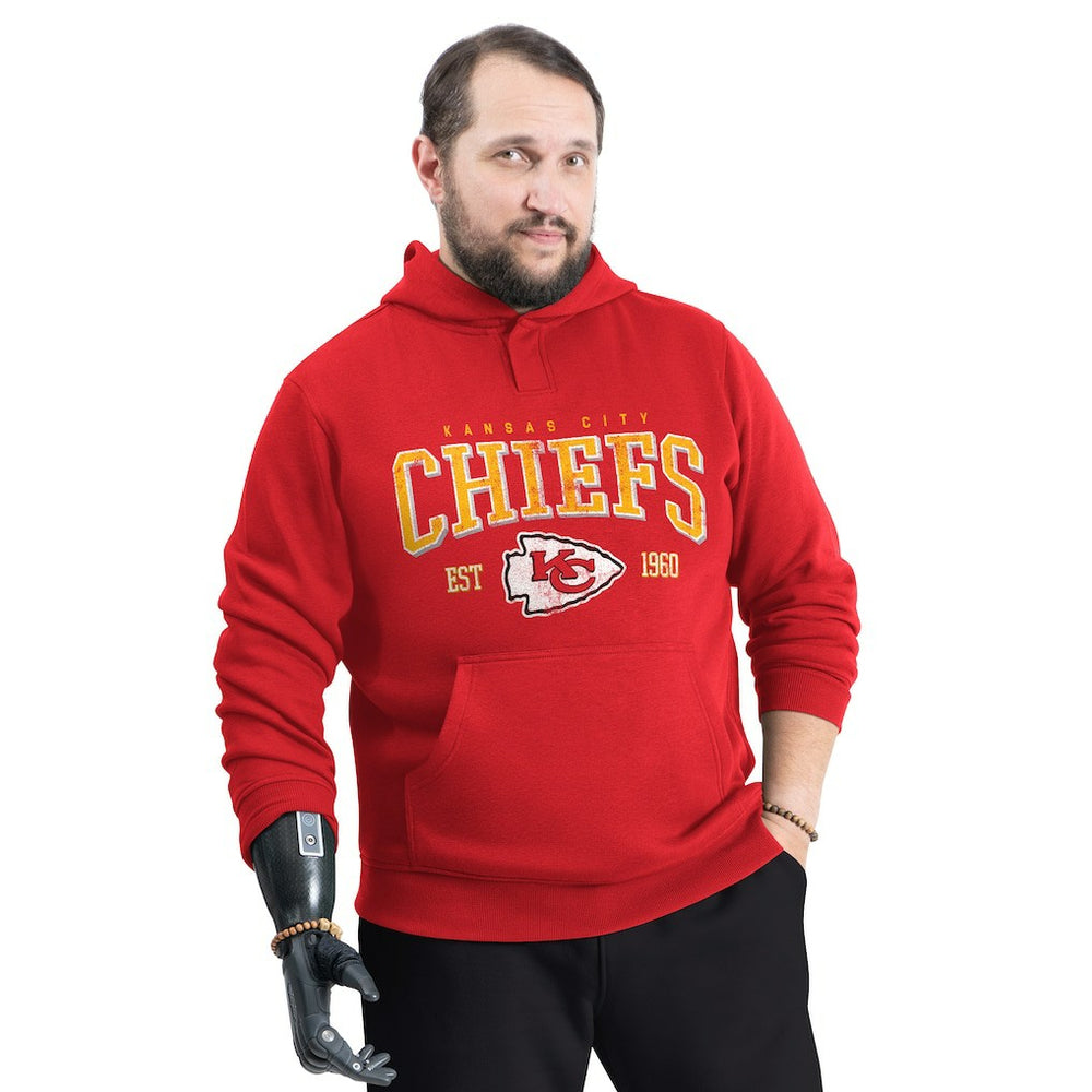 G-III Sports by Carl Banks Adaptive Team Spirit Graphic Fleece Pullover Hoodie - Kansas City Chiefs Hoodies