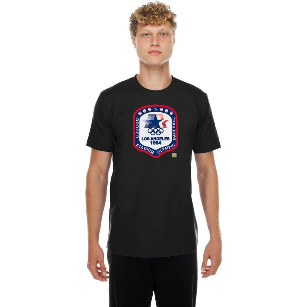 Black Los Angeles Dodgers x The Heritage Collection New Era LA84 Summer Olympics T-Shirt