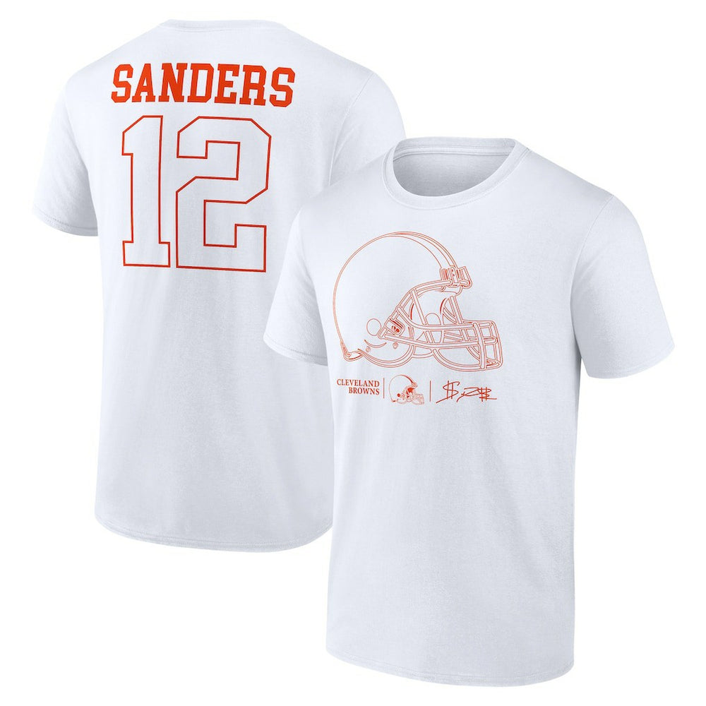 Shedeur Sanders Outline Player T-Shirt - Cleveland Browns T-shirts