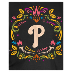 Black Philadelphia Phillies New Era Youth Día de los Muertos T-Shirt