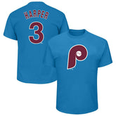 Light Blue Bryce Harper Philadelphia Phillies Profile Big & Tall Player Name & Number T-Shirt