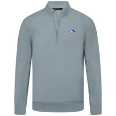 Gray Toronto Blue Jays Levelwear Upright Insignia Tri-Blend Quarter-Zip Pullover