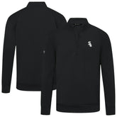 Black Chicago White Sox Levelwear Upright Insignia Tri-Blend Quarter-Zip Pullover