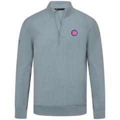 Gray Chicago Cubs Levelwear Upright Insignia Tri-Blend Quarter-Zip Pullover