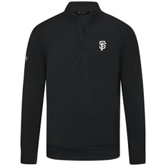 Black San Francisco Giants Levelwear Upright Insignia Tri-Blend Quarter-Zip Pullover