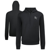 Black Kansas City Royals Levelwear Technic Insignia Quarter-Zip Hoodie