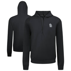 Black St. Louis Cardinals Levelwear Technic Insignia Quarter-Zip Hoodie
