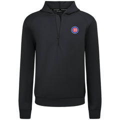 Black Chicago Cubs Levelwear Technic Insignia Quarter-Zip Hoodie