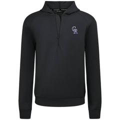 Black Colorado Rockies Levelwear Technic Insignia Quarter-Zip Hoodie
