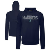 Navy Seattle Mariners Levelwear Mandate Carve Tri-Blend Hoodie
