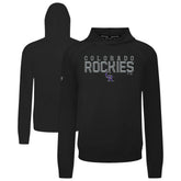 Black Colorado Rockies Levelwear Mandate Carve Tri-Blend Hoodie