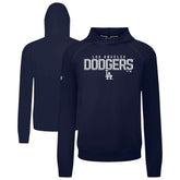 Navy Los Angeles Dodgers Levelwear Mandate Carve Tri-Blend Hoodie