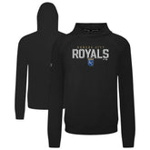 Black Kansas City Royals Levelwear Mandate Carve Tri-Blend Hoodie