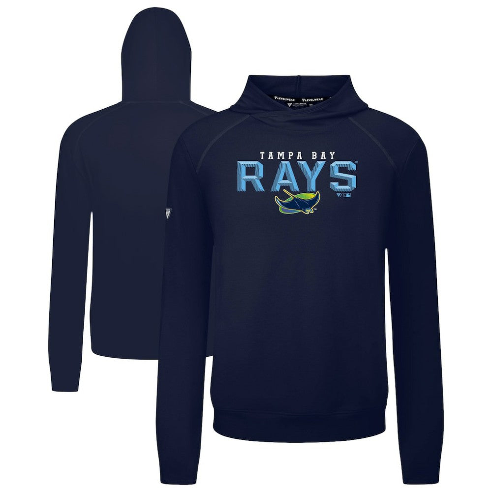 Navy Tampa Bay Rays Levelwear Mandate Carve Tri-Blend Hoodie