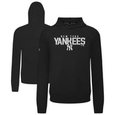 Black New York Yankees Levelwear Mandate Carve Tri-Blend Hoodie