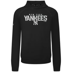 Black New York Yankees Levelwear Mandate Carve Tri-Blend Hoodie