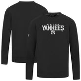 Black New York Yankees Levelwear Mandate Carve Tri-Blend Sweatshirt