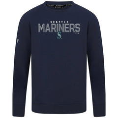 Navy Seattle Mariners Levelwear Mandate Carve Tri-Blend Sweatshirt