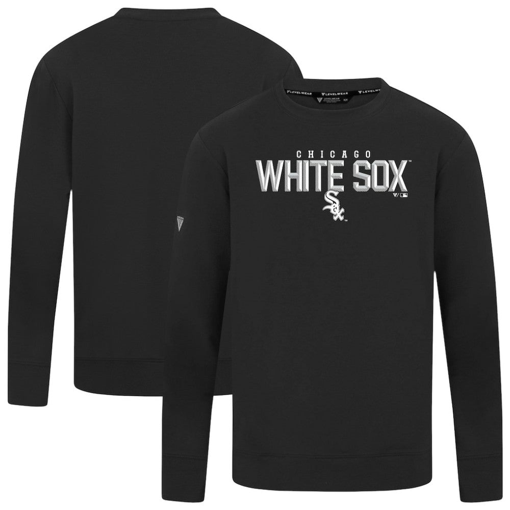 Black Chicago White Sox Levelwear Mandate Carve Tri-Blend Sweatshirt