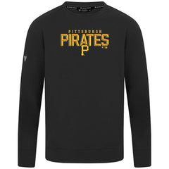 Black Pittsburgh Pirates Levelwear Mandate Carve Tri-Blend Sweatshirt